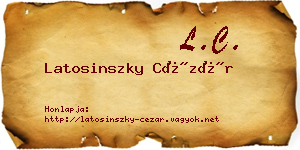 Latosinszky Cézár névjegykártya